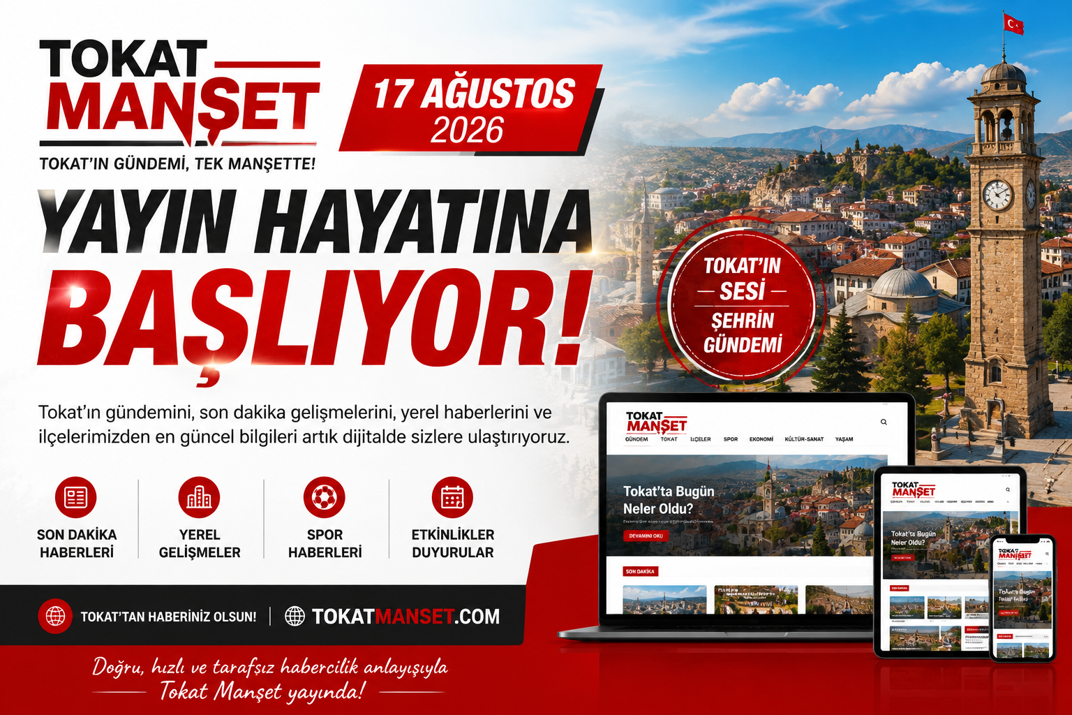 Tokat’ın gündemini yakından takip etmek, şehirde yaşanan gelişmeleri okuyuculara hızlı